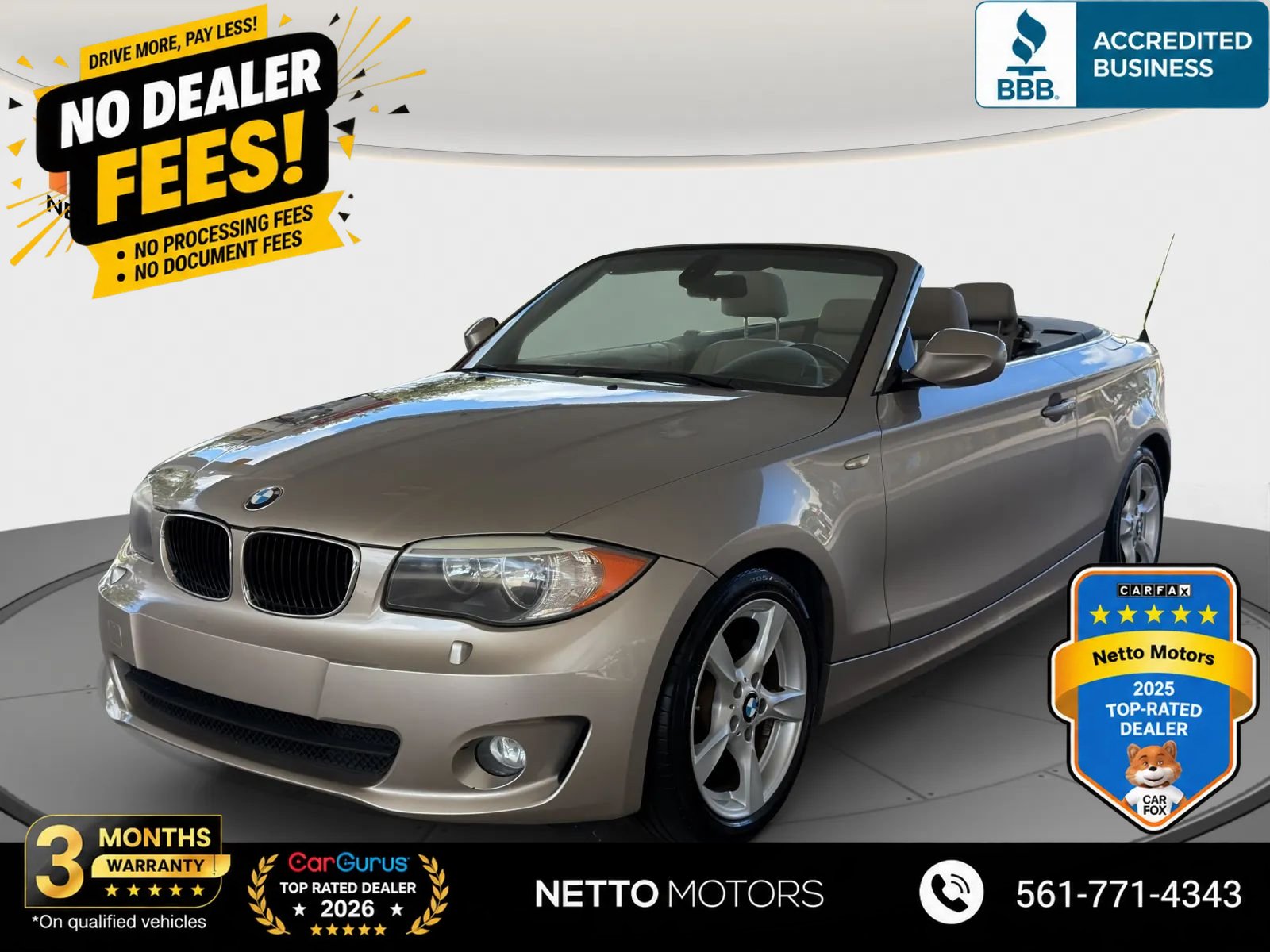 Used 2012 BMW 128i Convertible RWD image 1