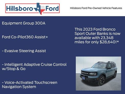 Certified 2023 Ford Bronco Sport Outer Banks w/ Tech Package image 3