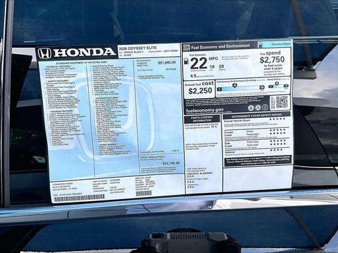 New 2026 Honda Odyssey Elite image 18