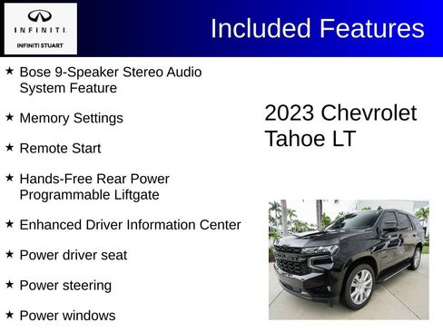 Used 2023 Chevrolet Tahoe LT w/ Luxury Package RWD image 3