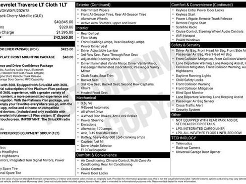 Used 2023 Chevrolet Traverse LT w/ LPO, Floor Liner Package AWD/4WD image 15