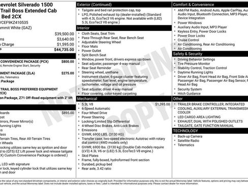 Used 2019 Chevrolet Silverado 1500 Custom Trail Boss w/ Custom Convenience Package image 10