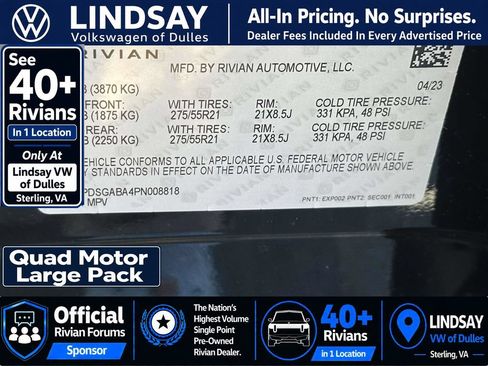 Used 2023 Rivian R1S Adventure AWD/4WD image 27
