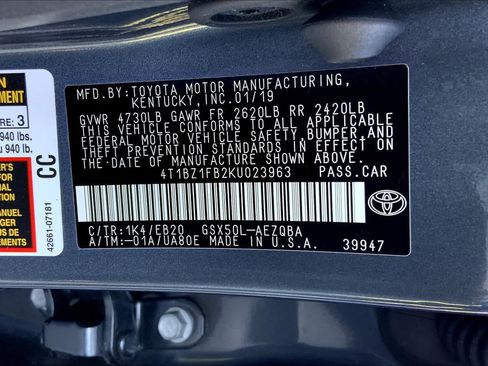 Used 2019 Toyota Avalon XSE w/ All Weather Liner Package FWD image 36