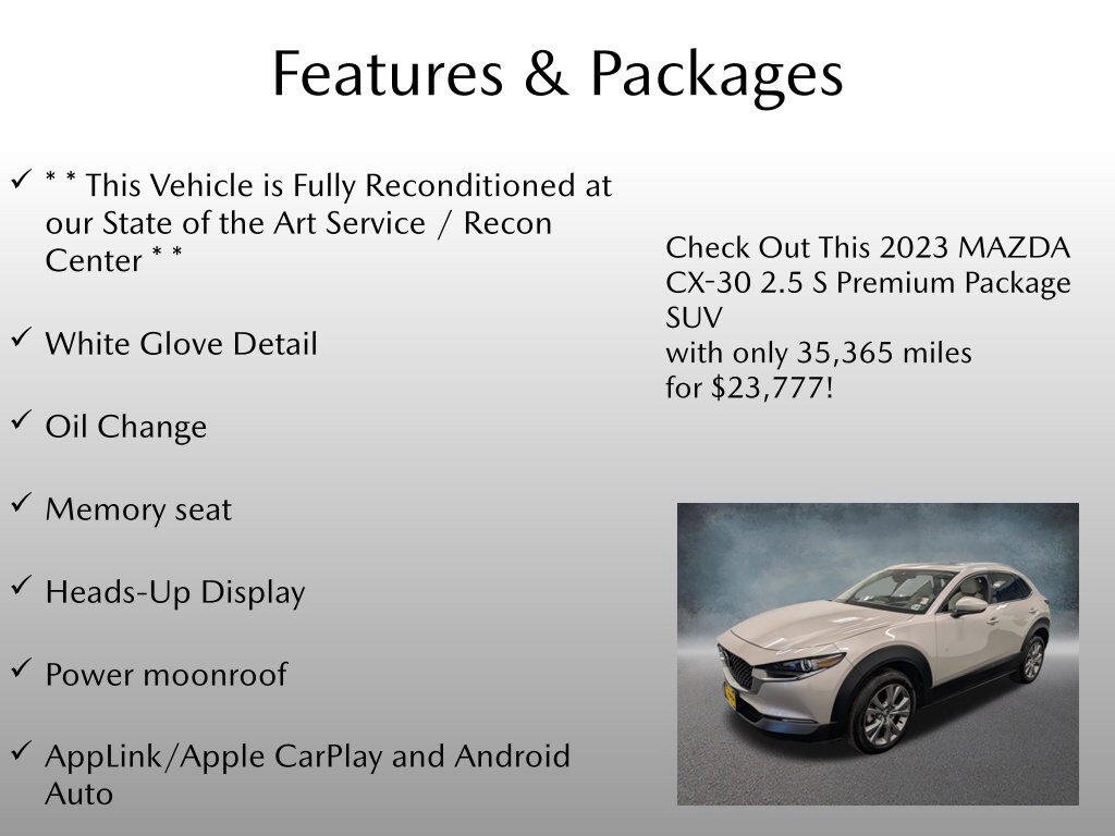 Certified 2023 MAZDA CX-30 AWD 2.5 S w/ Premium Package image 4