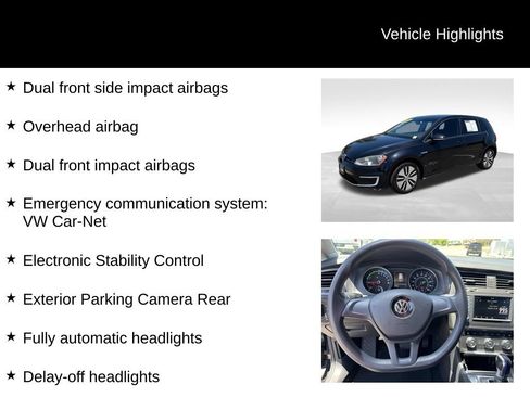 Used 2016 Volkswagen e-Golf SE FWD image 16