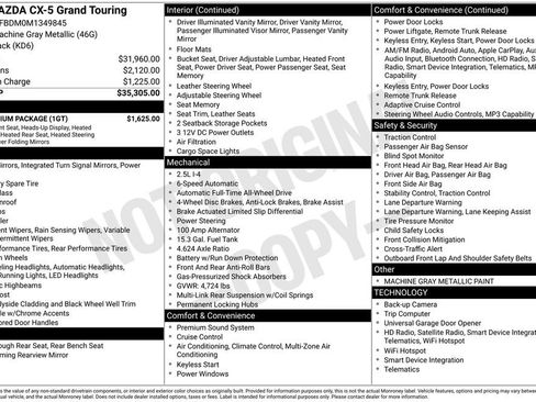 Used 2021 MAZDA CX-5 Grand Touring w/ GT Premium Package image 34