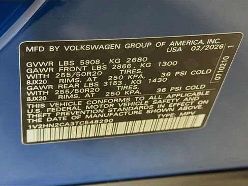 New 2026 Volkswagen Atlas SE image 20