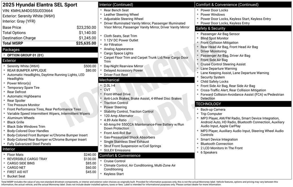 Certified 2025 Hyundai Elantra Sport FWD image 31