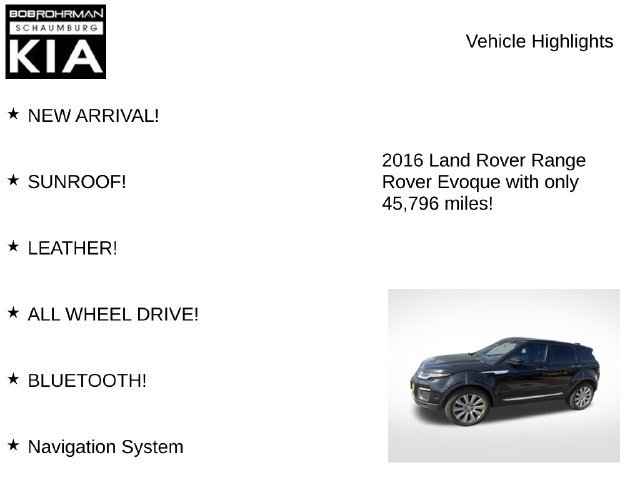 Used 2016 Land Rover Range Rover Evoque HSE AWD/4WD image 7