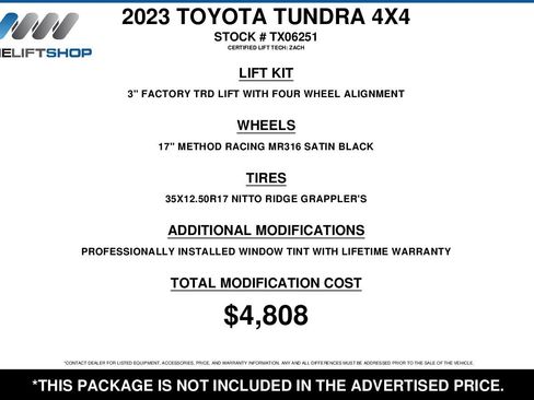Used 2023 Toyota Tundra Limited w/ TRD Off-Road Package image 2