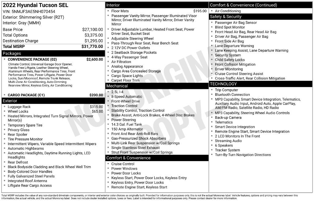 Certified 2022 Hyundai Tucson SEL w/ Convenience Package FWD image 3