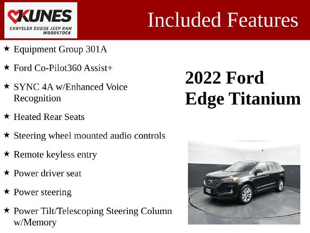 Used 2022 Ford Edge Titanium w/ Equipment Group 301A AWD/4WD image 3