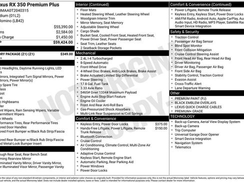 New 2026 Lexus RX 350 Premium Plus w/ Accessory Package (Z1) image 4