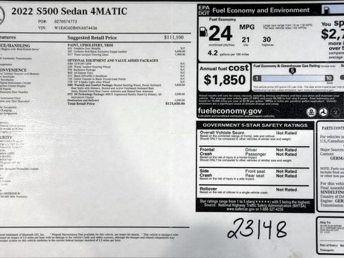 Used 2022 Mercedes-Benz S 500 4MATIC image 2