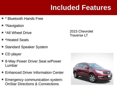 Used 2015 Chevrolet Traverse LT AWD/4WD image 3