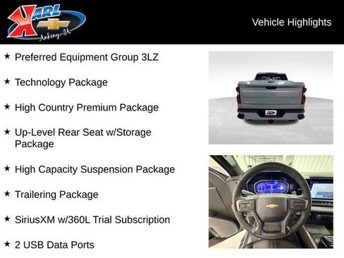 Certified 2025 Chevrolet Silverado 1500 High Country w/ High Country Premium Package AWD/4WD image 2