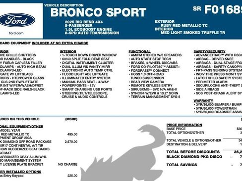 Used 2025 Ford Bronco Sport Big Bend image 2