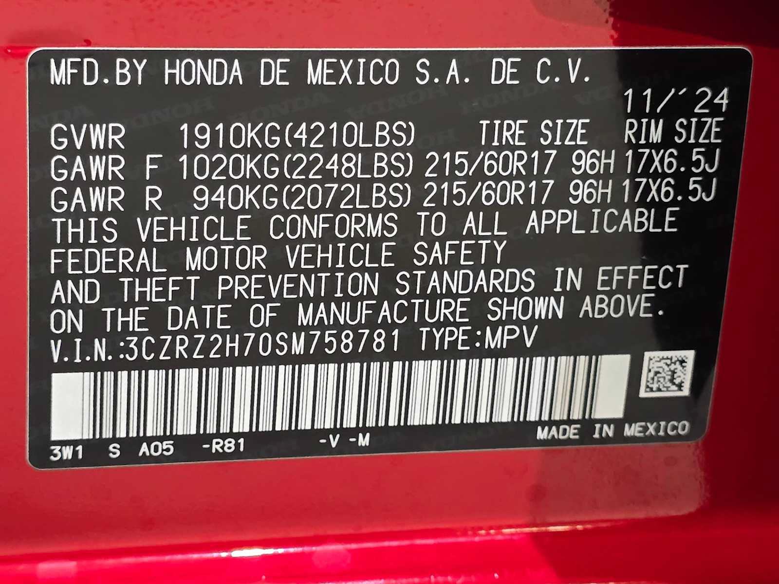 Used 2025 Honda HR-V EX-L image 33
