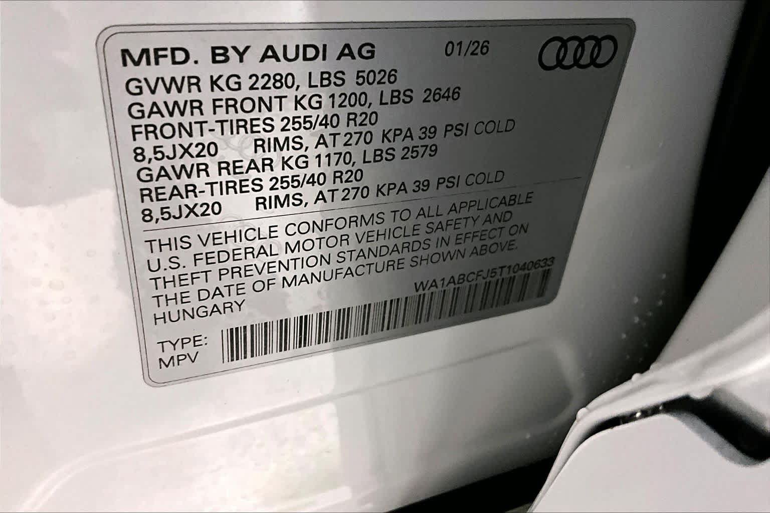 Certified 2026 Audi Q3 quattro 2.0T AWD/4WD image 17
