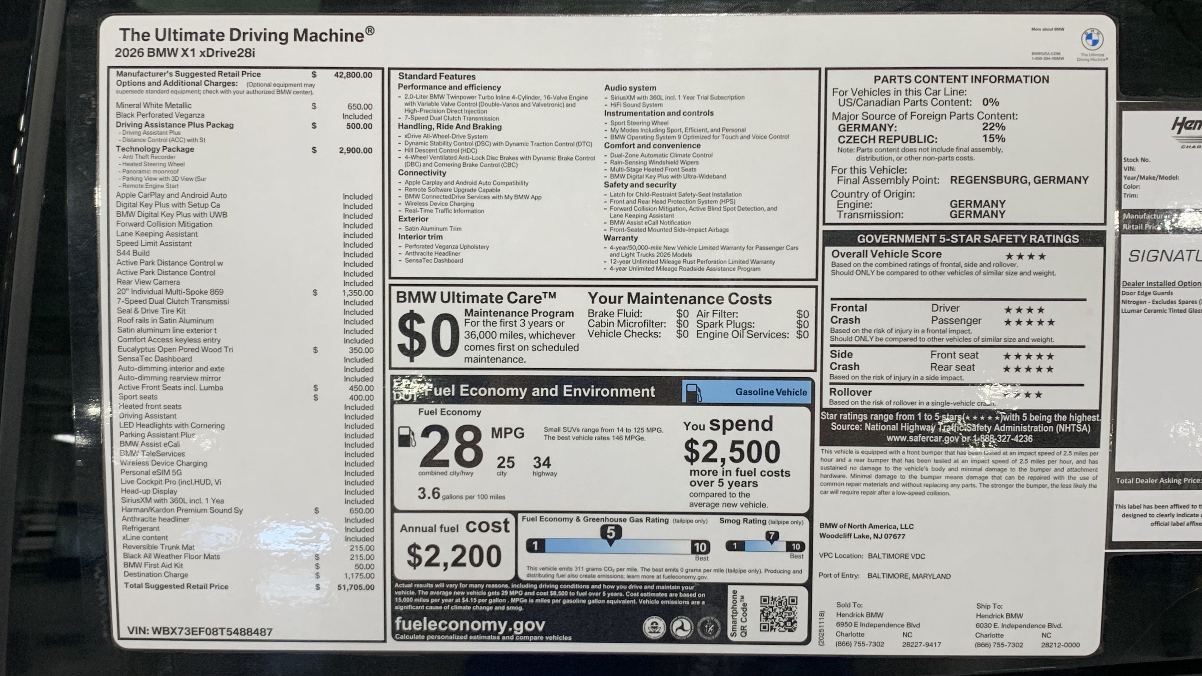 Used 2026 BMW X1 xDrive28i w/ Technology Package AWD/4WD image 31