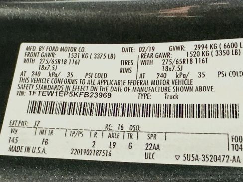 Certified 2019 Ford F150 XLT w/ Equipment Group 302A Luxury image 22