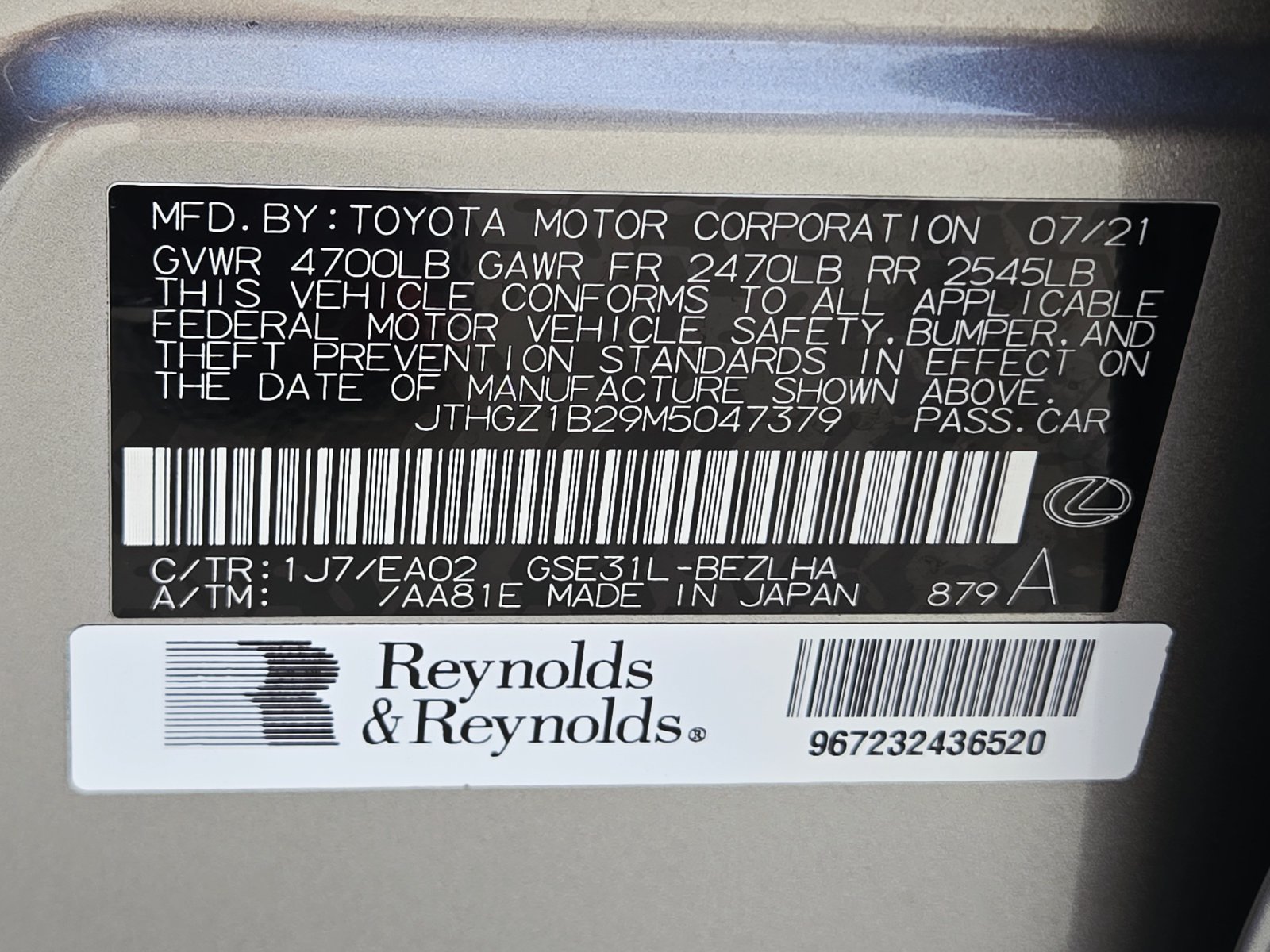 Used 2021 Lexus IS 350 F Sport w/ Accessory Package 2 RWD image 31