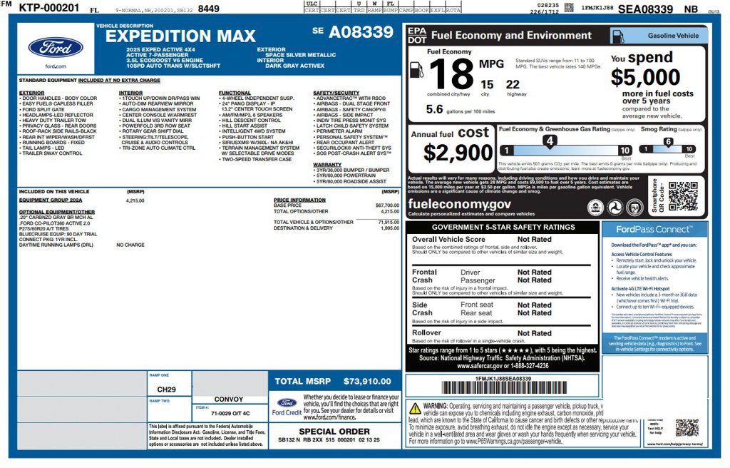 Used 2025 Ford Expedition Max Active AWD/4WD image 4