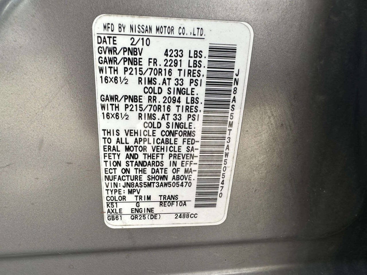 Used 2010 Nissan Rogue S FWD image 28