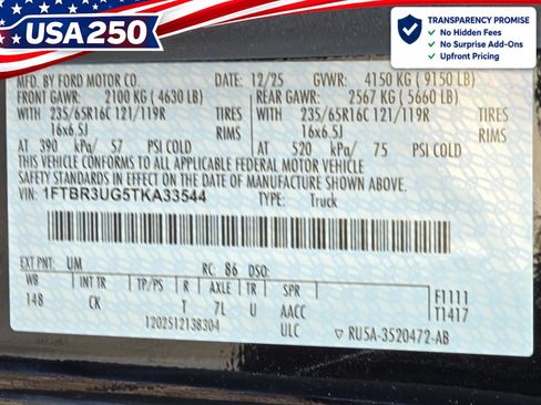 New 2026 Ford Transit 250 148 High Roof Extended AWD image 20