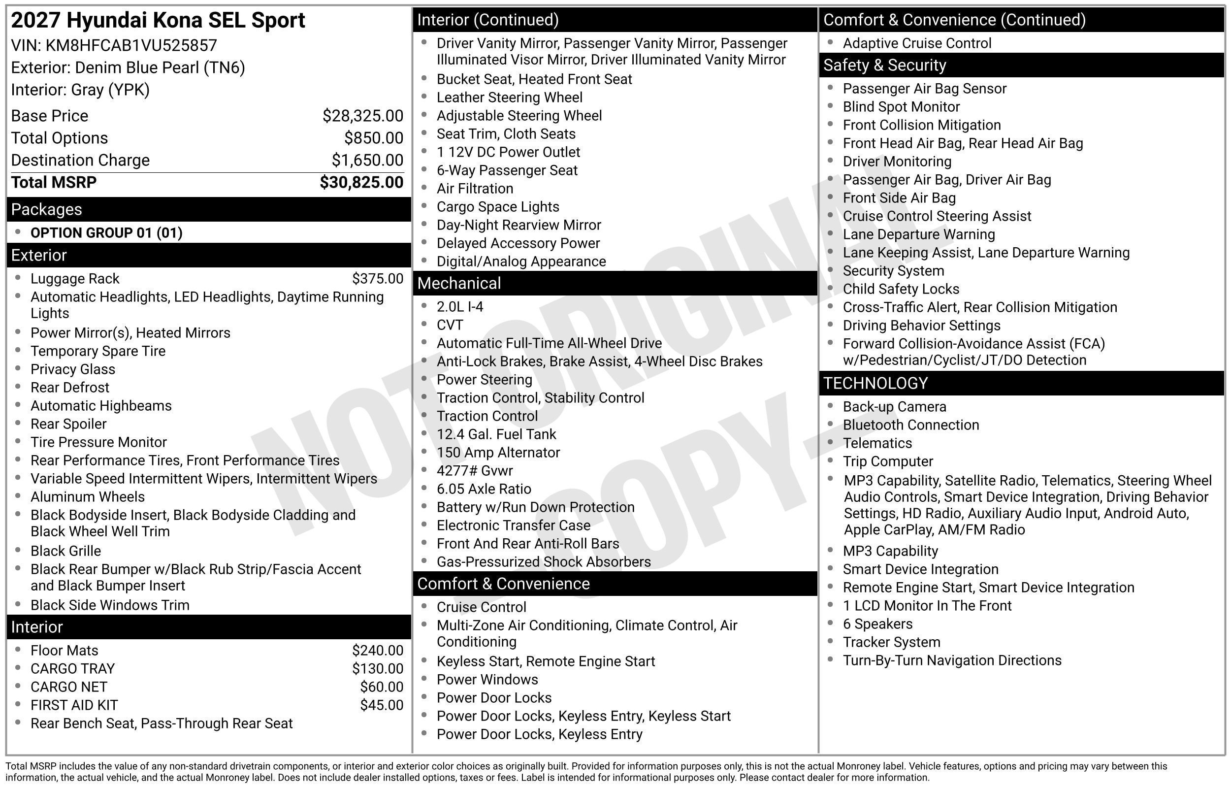 New 2027 Hyundai Kona SEL Sport AWD/4WD image 24
