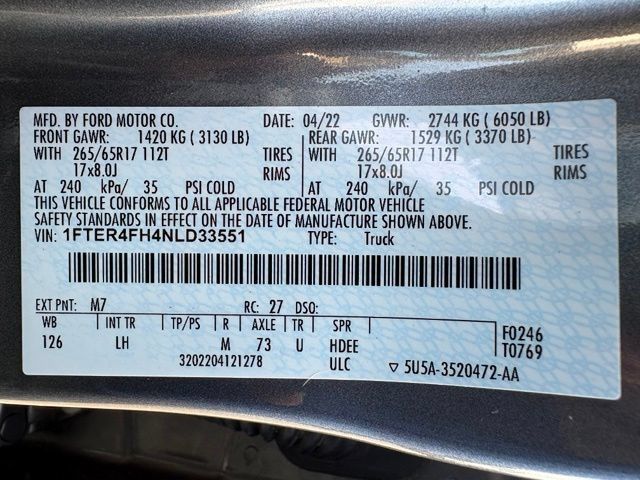 Used 2022 Ford Ranger XLT w/ Equipment Group 302A High AWD/4WD image 29