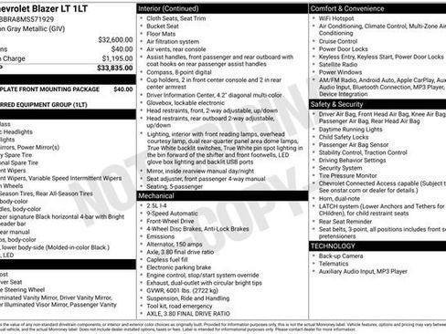 Used 2021 Chevrolet Blazer LT image 32