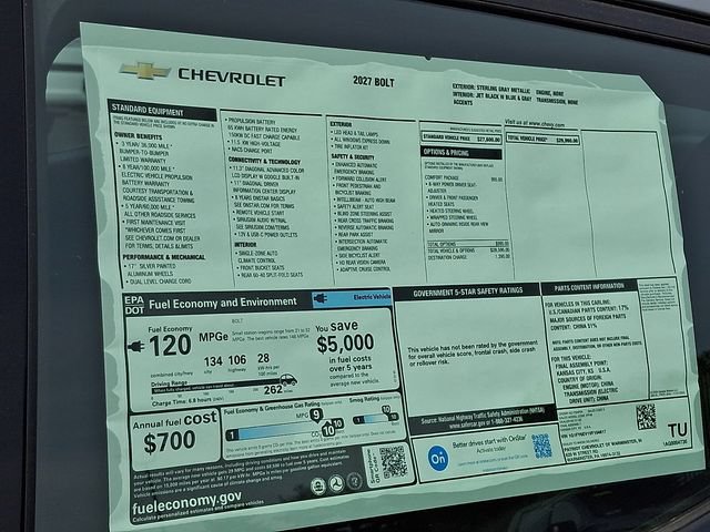 New 2027 Chevrolet Bolt LT w/ Comfort Package FWD image 11
