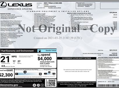 Used 2021 Lexus LS 500 AWD w/ Interior Upgrade Package