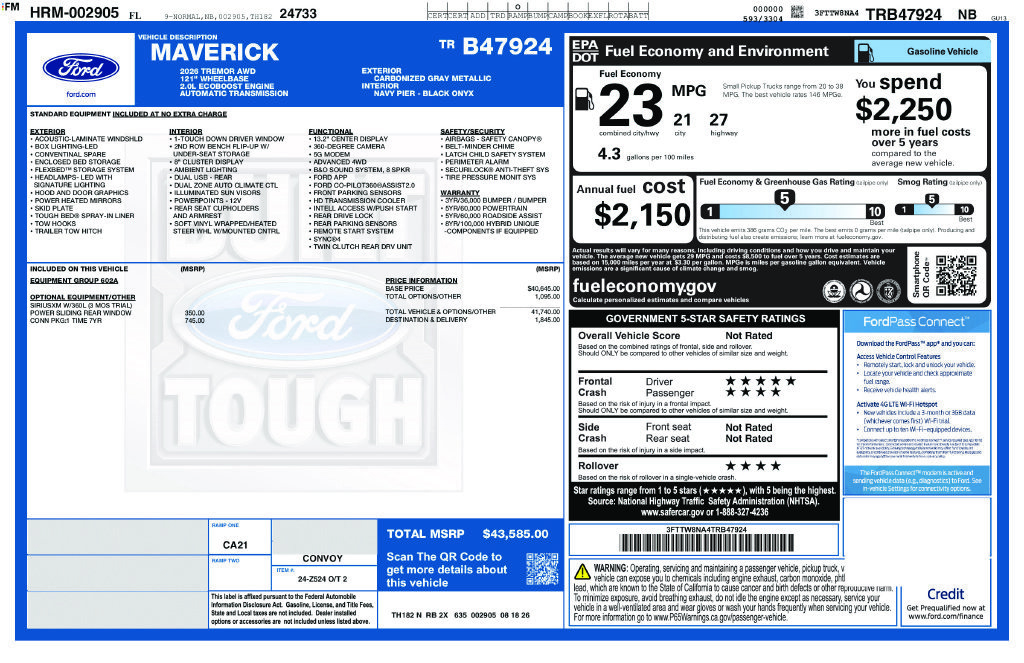 New 2026 Ford Maverick Tremor AWD/4WD image 6
