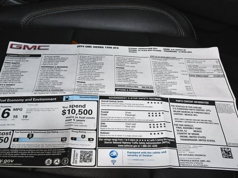 Used 2024 GMC Sierra 1500 AT4 w/ Technology Package image 71