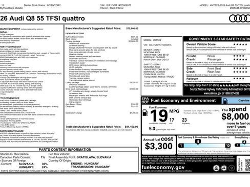 New 2026 Audi Q8 Prestige image 5