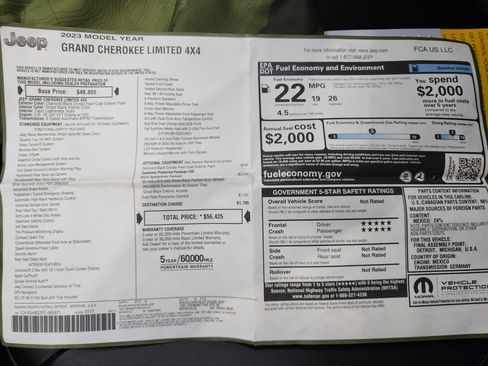 Used 2023 Jeep Grand Cherokee Limited w/ Black Appearance Package image 46