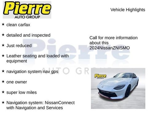 Used 2024 Nissan Z NISMO w/ Floor Mat Package RWD image 3