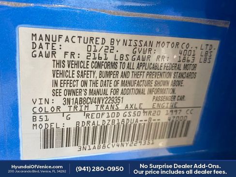 Used 2022 Nissan Sentra SV w/ All-Weather Package FWD image 37