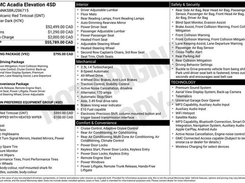 Used 2024 GMC Acadia Elevation w/ Trailering Package AWD/4WD image 26
