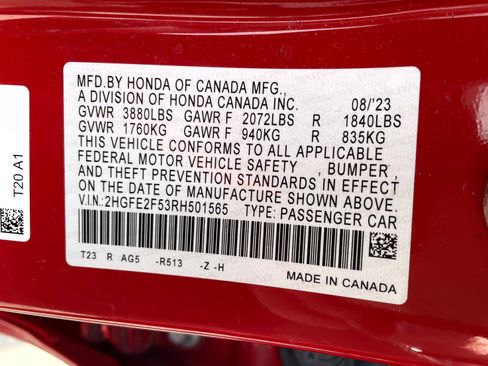 Certified 2024 Honda Civic Sport image 22