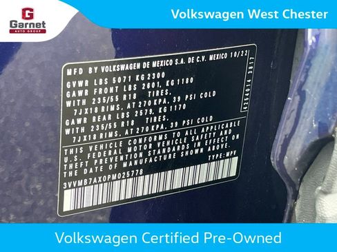 Certified 2023 Volkswagen Tiguan SE w/ Panoramic Sunroof Package AWD/4WD image 30