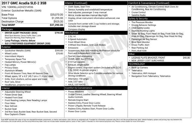 Used 2017 GMC Acadia SLE w/ Driver Alert Package I FWD image 11