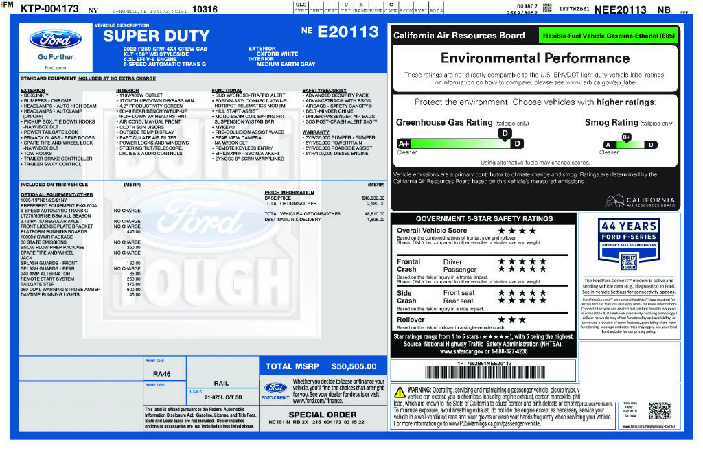 Used 2022 Ford F250 XLT w/ Snow Plow Prep Package AWD/4WD image 2