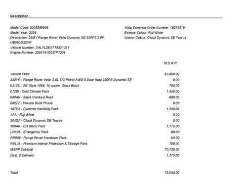 New 2026 Land Rover Range Rover Velar Dynamic SE image 3