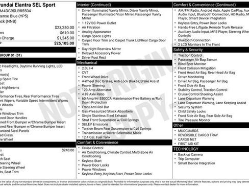 New 2025 Hyundai Elantra Sport image 23