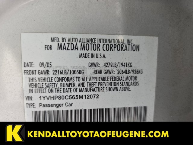 Used 2006 MAZDA MAZDA6 i Sport w/ Bose Audio & Moonroof Pkg FWD image 20