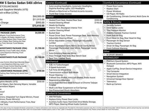 Used 2018 BMW 540i xDrive w/ M Sport Package image 21